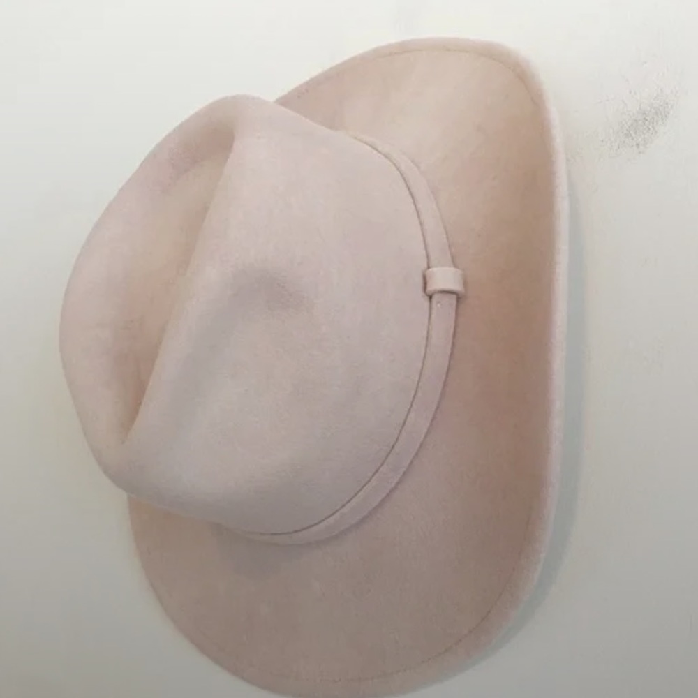 Free People Blush Pink Felt Fedora Hat